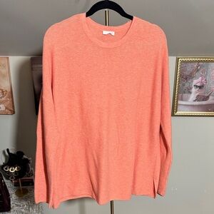 E U C  J. Jill Coral Crew Neck Oversized Sweater Soft and Beautiful